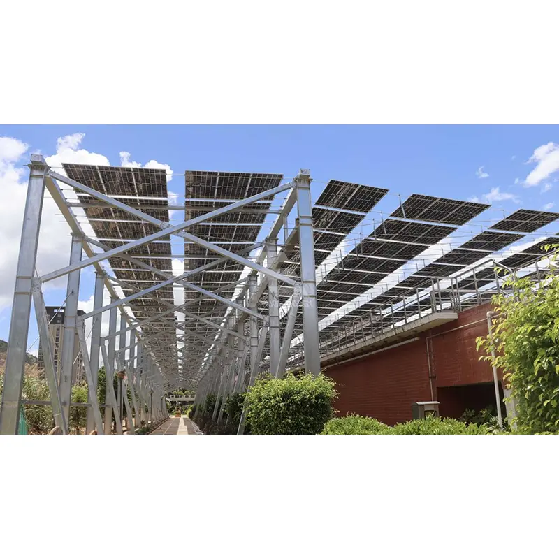 Jordet dobbelt-stolpe solar monteringssystem
