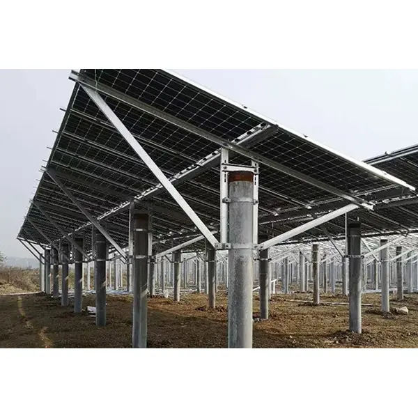 Solar monteringssystem med jord på én stolpe